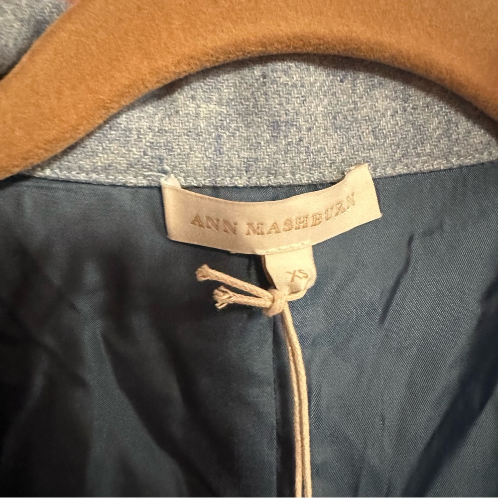 Ann Mashburn Viola lined top in sky blue brushed twill size XS NEW WITH TAGS - Picture 3 of 9